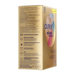Durex - Préservatifs sensation peau contre peau - 20 unités
