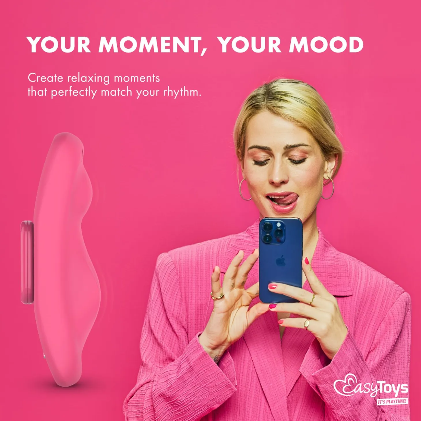 EasyConnect - Vibromasseur de culotte connecté "Zara" - Rose