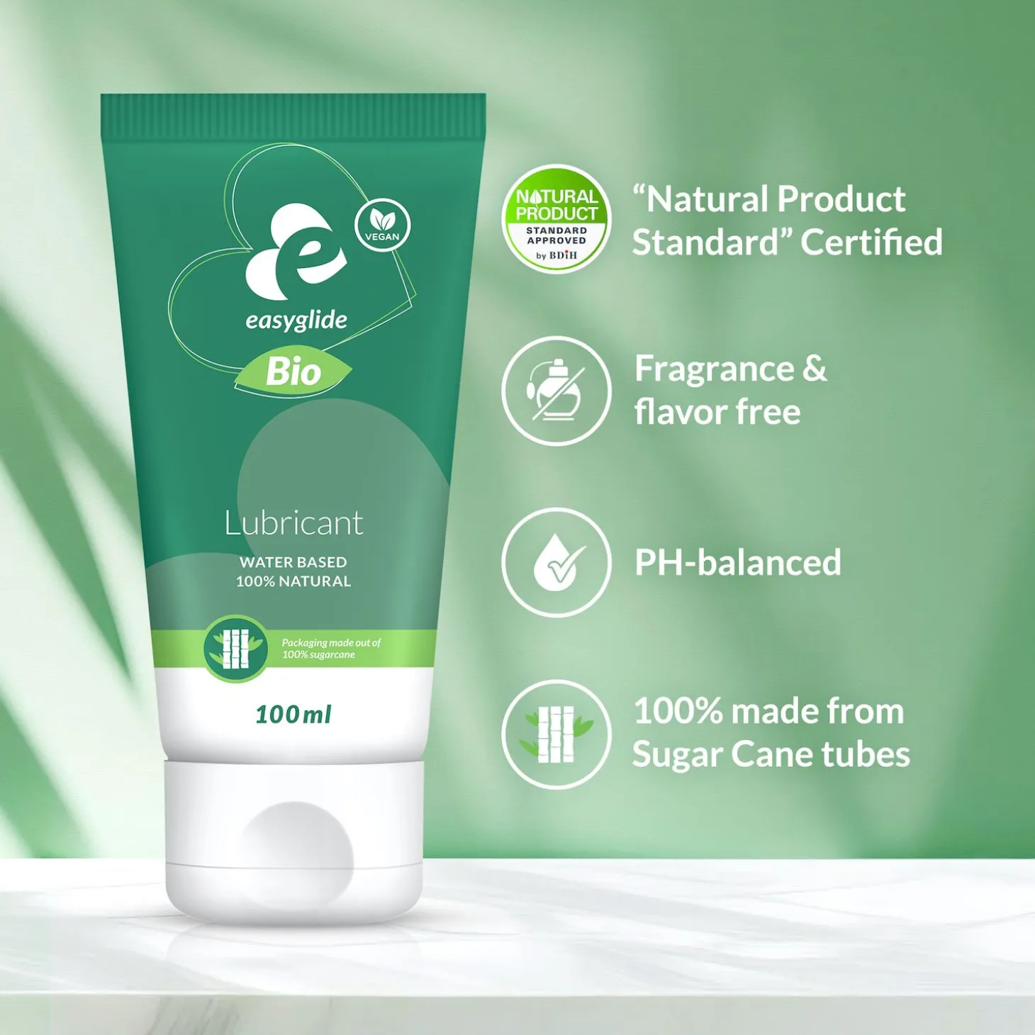 EasyGlide - Lubrifiant à base d'eau, bio et naturel sans parfum - 100 ml