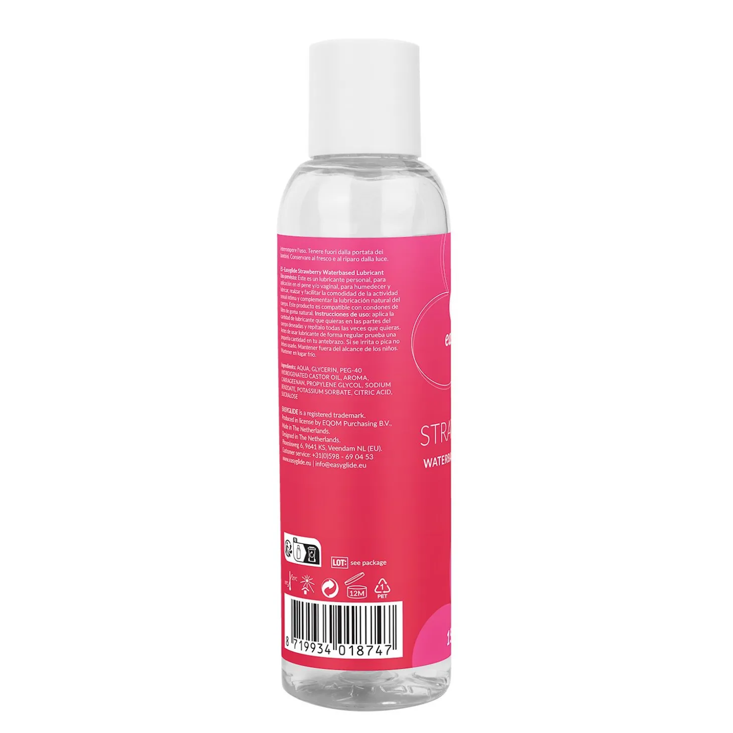 EasyGlide - Lubrifiant à base d'eau à la fraise - 150 ml