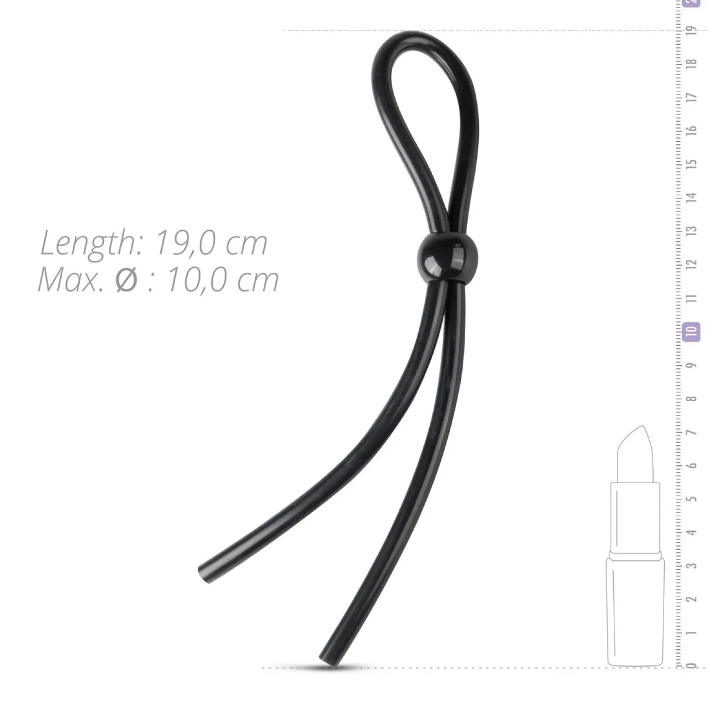 EasyToys - Anneau pénien simple réglable - Noir