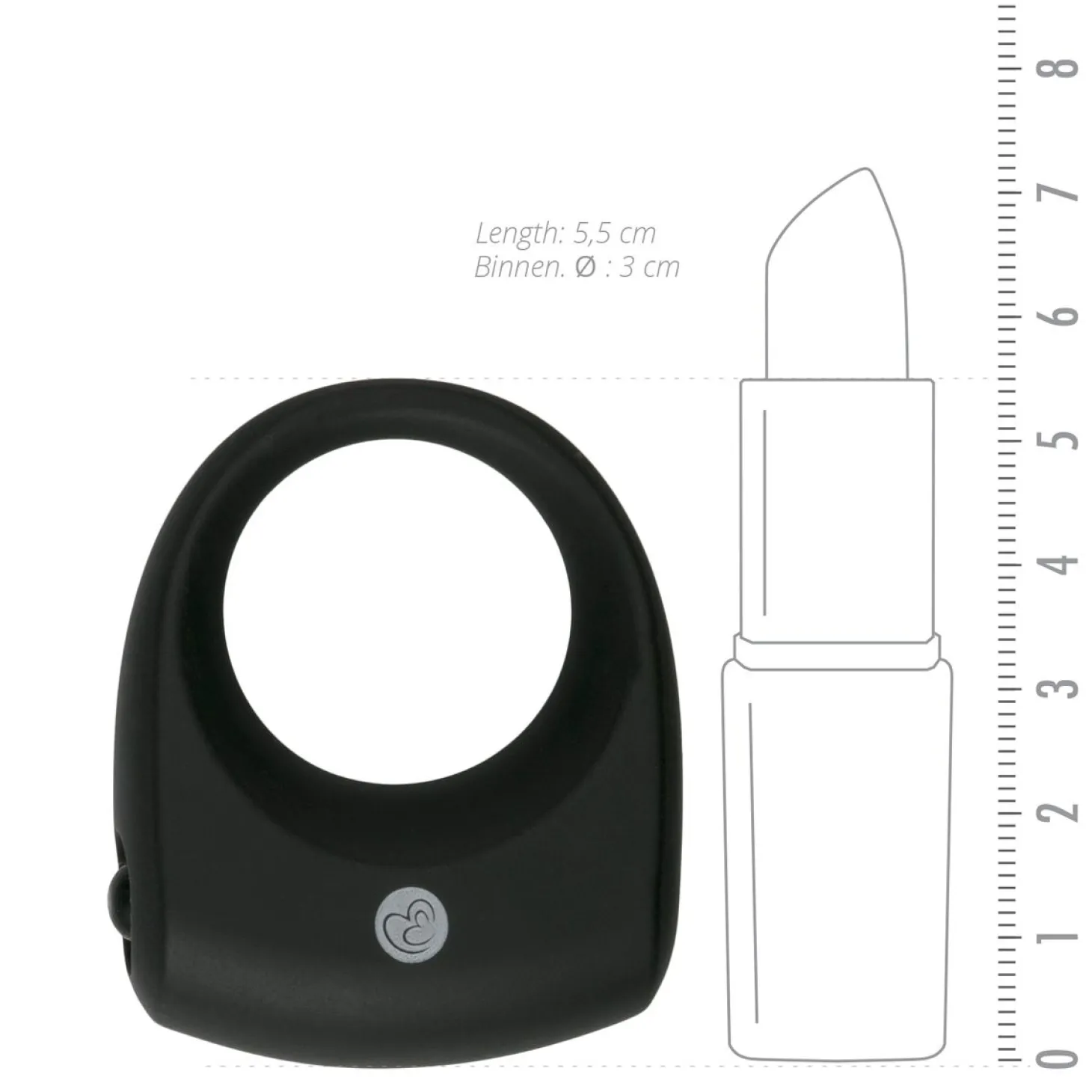 EasyToys - Anneau Pénien Vibrant - Noir