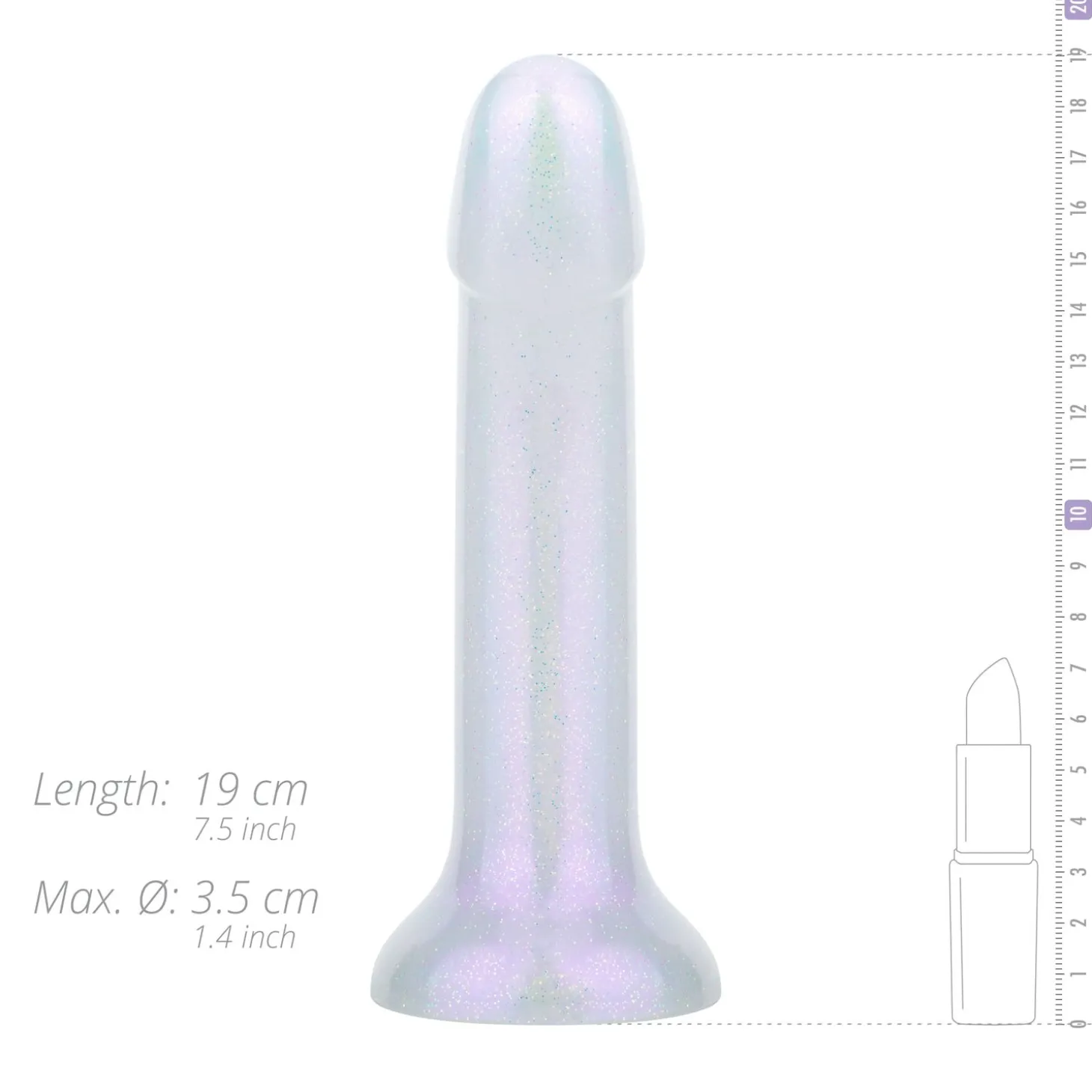 EasyToys - Dildo souple irisé "Sirène" - 19 cm
