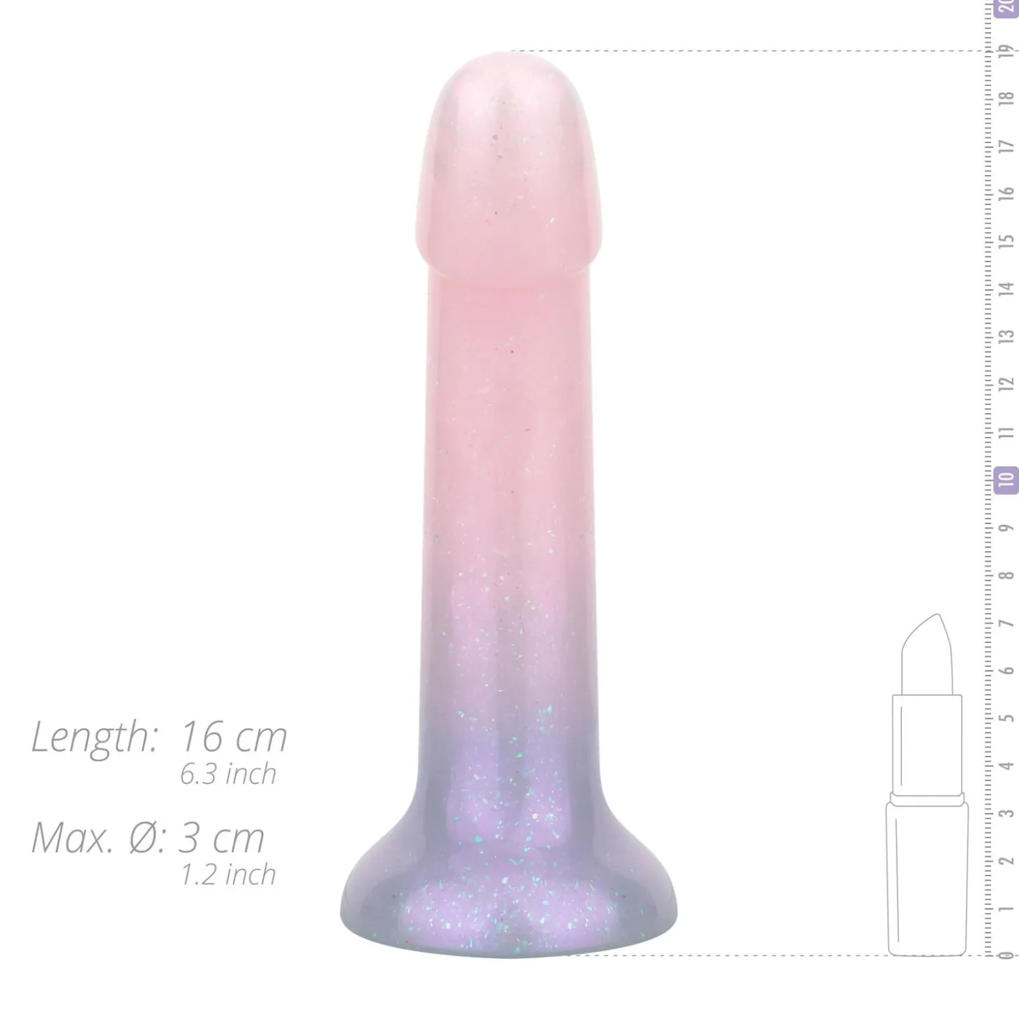 EasyToys - Dildo souple pailleté "Sirène" - 15 cm
