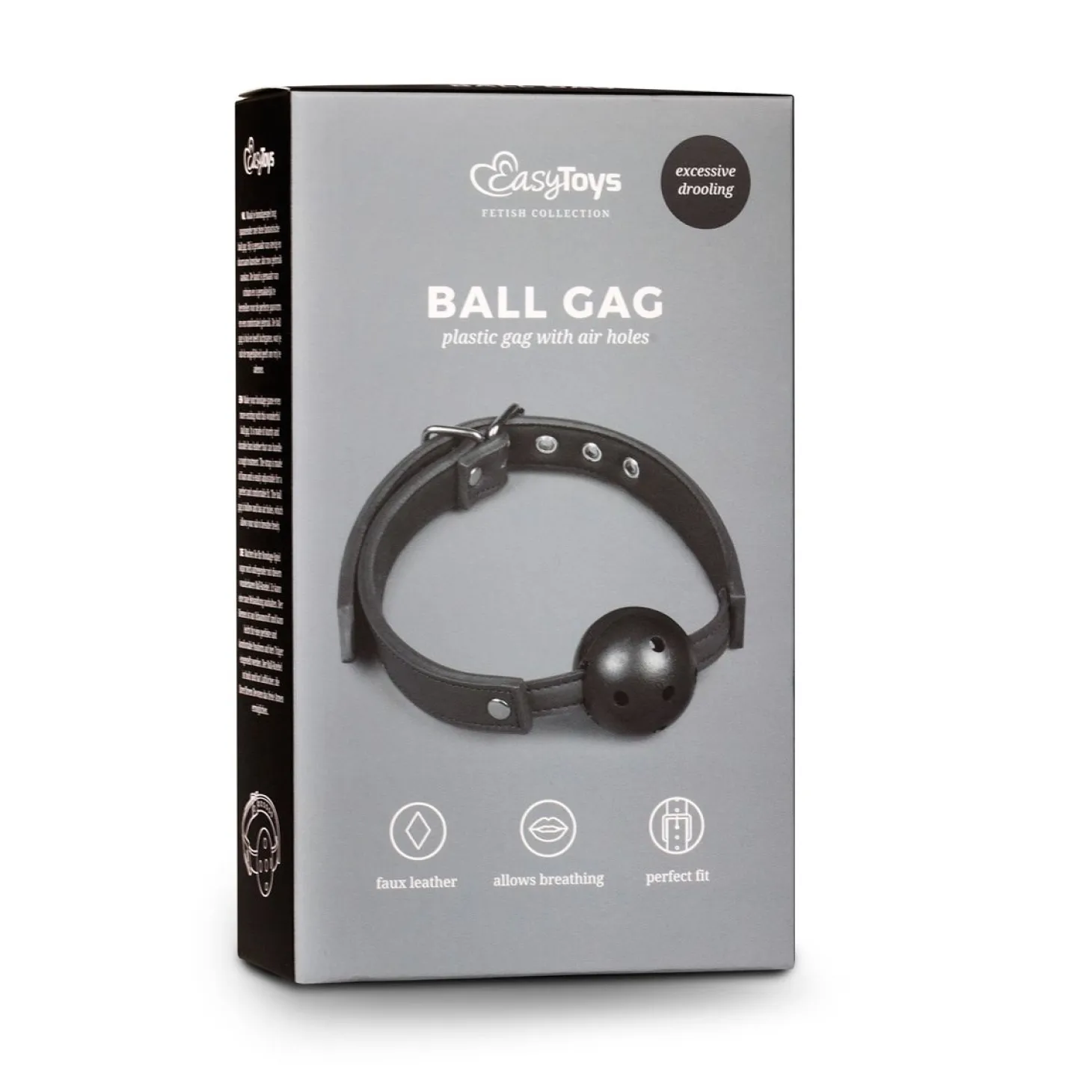Easytoys Fetish - Ball gag met PVC bal - zwart