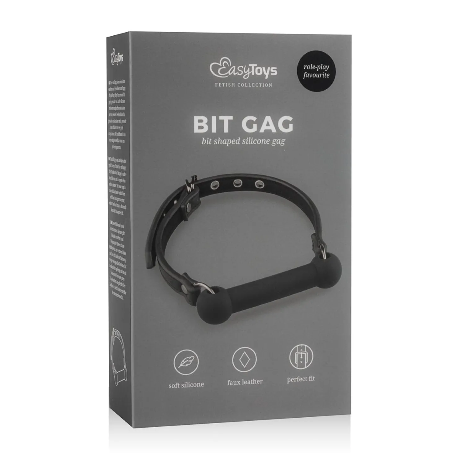 Easytoys Fetish - Bâillon avec mors en silicone - Noir