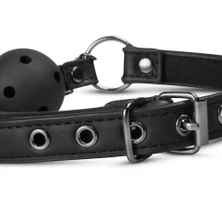 Easytoys Fetish - Bâillon à boule ouvert avec pinces à tétons