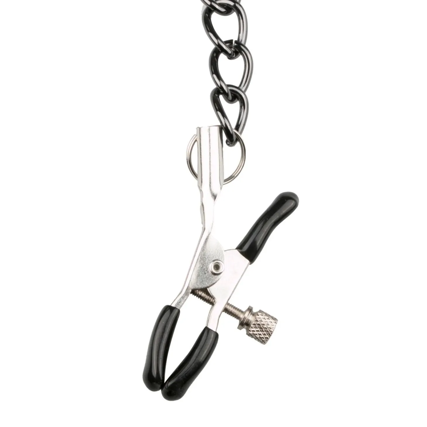 Easytoys Fetish - Collier en cuir avec chaîne de mamelons