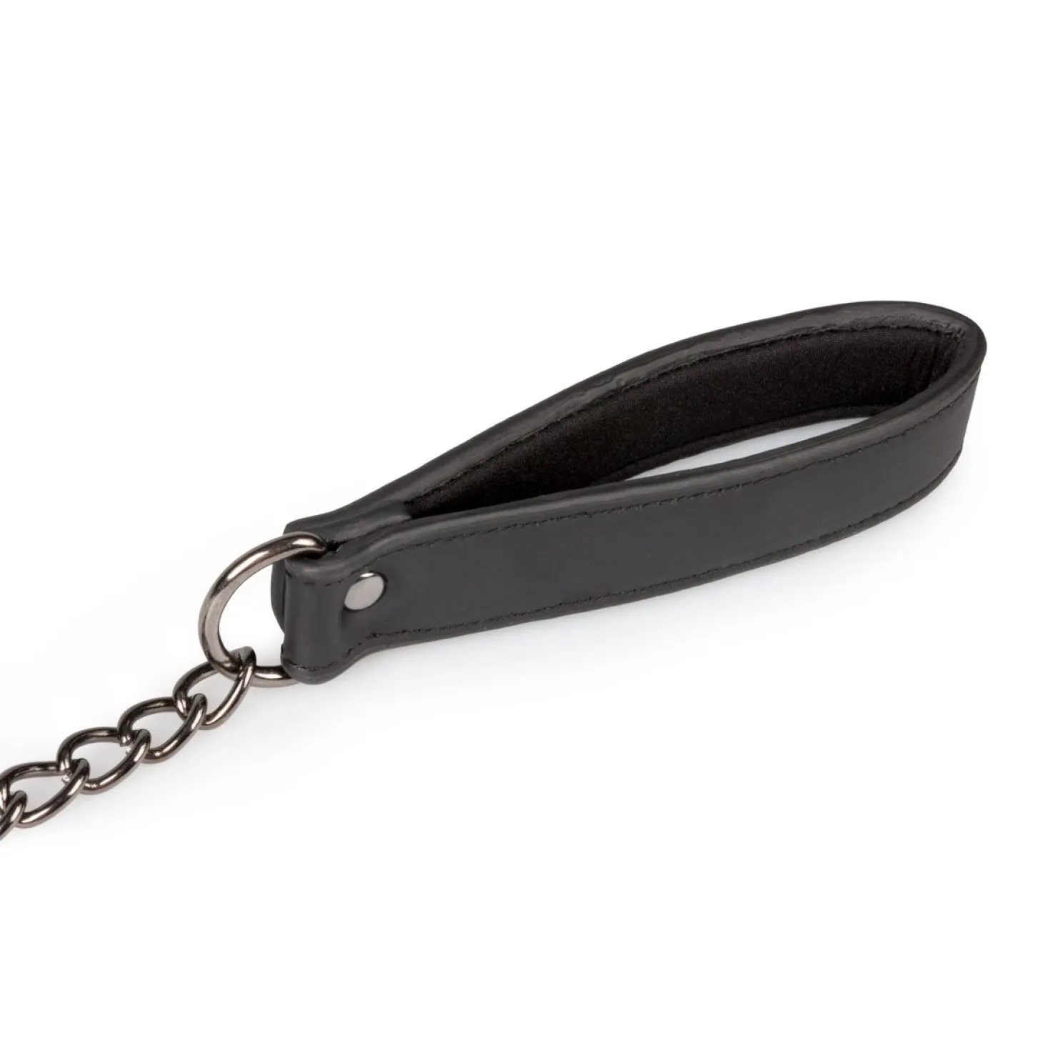 Easytoys Fetish - Collier en cuir avec chaîne de mamelons