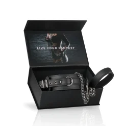 Easytoys Fetish - Collier fétichiste avec laisse - Noir