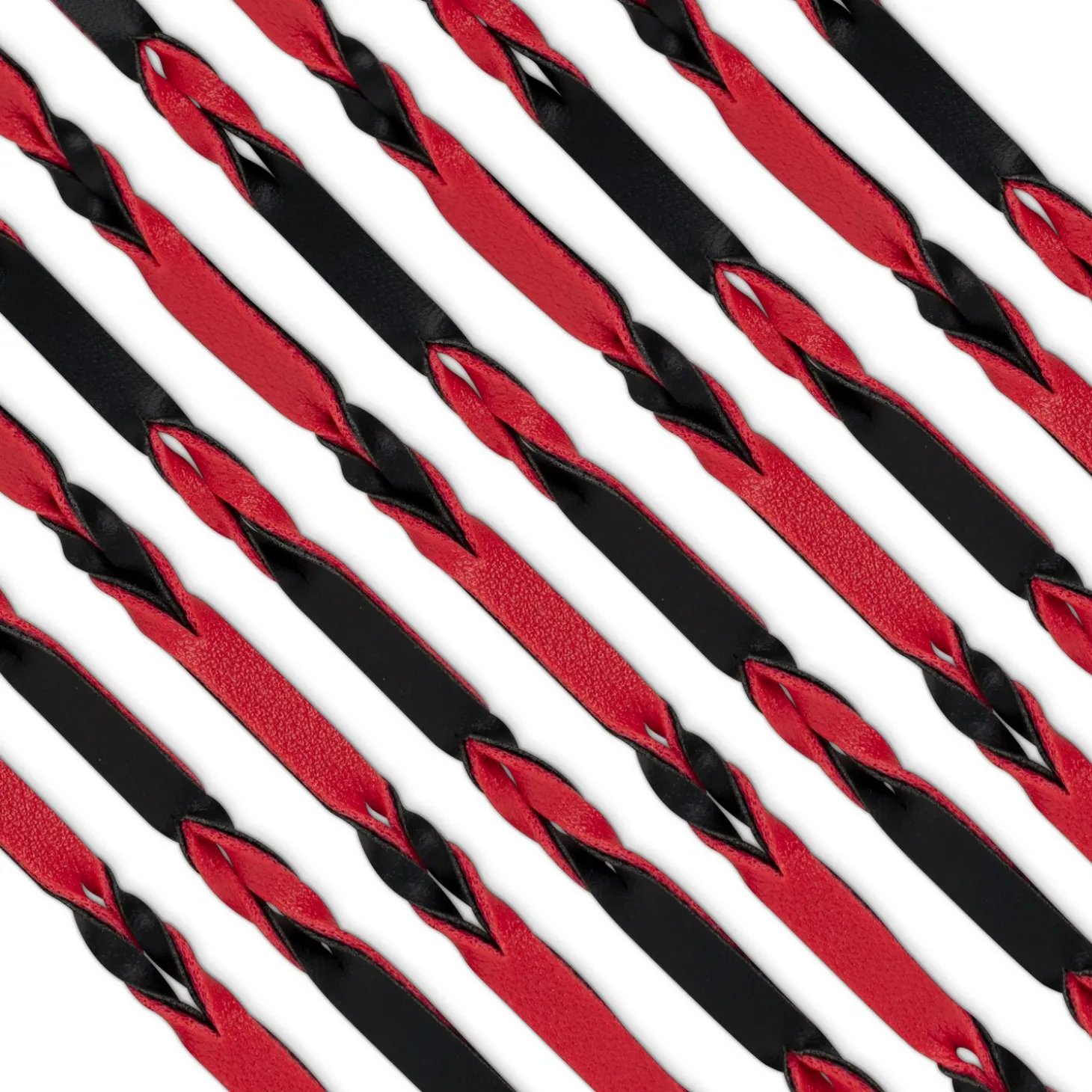 Easytoys Fetish - Flogger 64 cm - Rouge et Noir