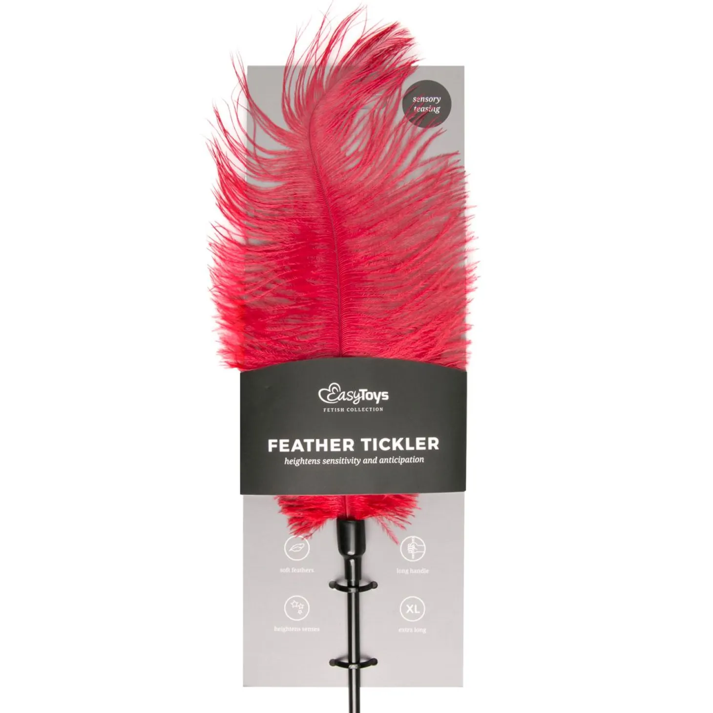 Easytoys Fetish - Fouet à plumes rouge
