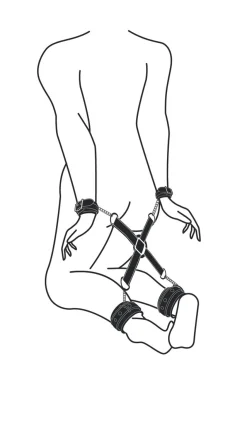 Easytoys Fetish - Hogtie With Hand and Anklecuffs - Noir