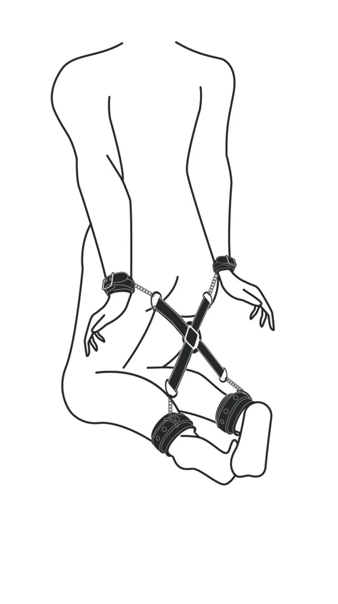 Easytoys Fetish - Hogtie With Hand and Anklecuffs - Noir