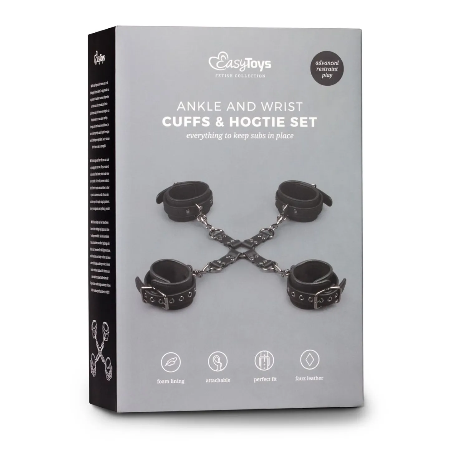 Easytoys Fetish - Hogtie With Hand and Anklecuffs - Noir