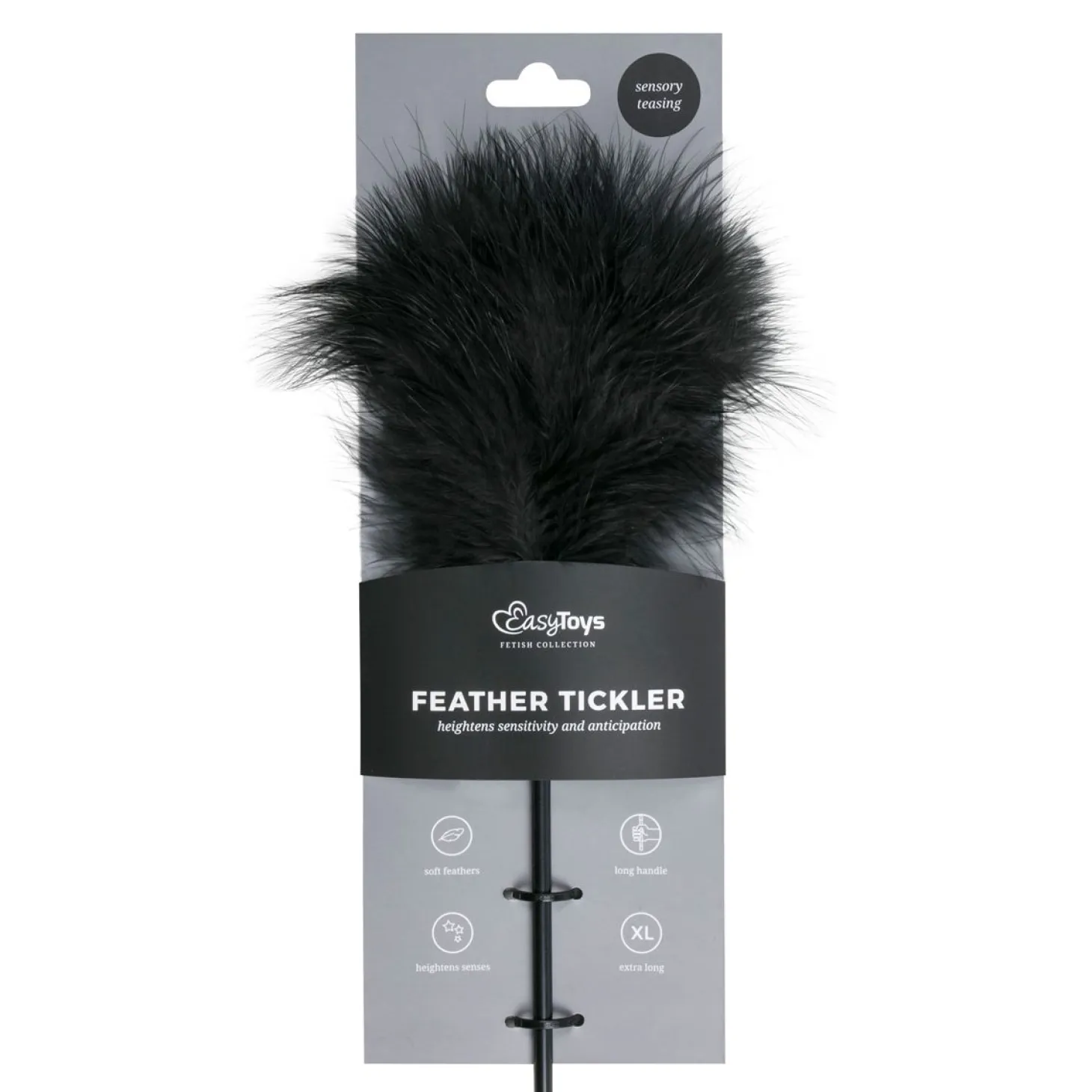 Easytoys Fetish - Long plumeau pour chatouille - Noir
