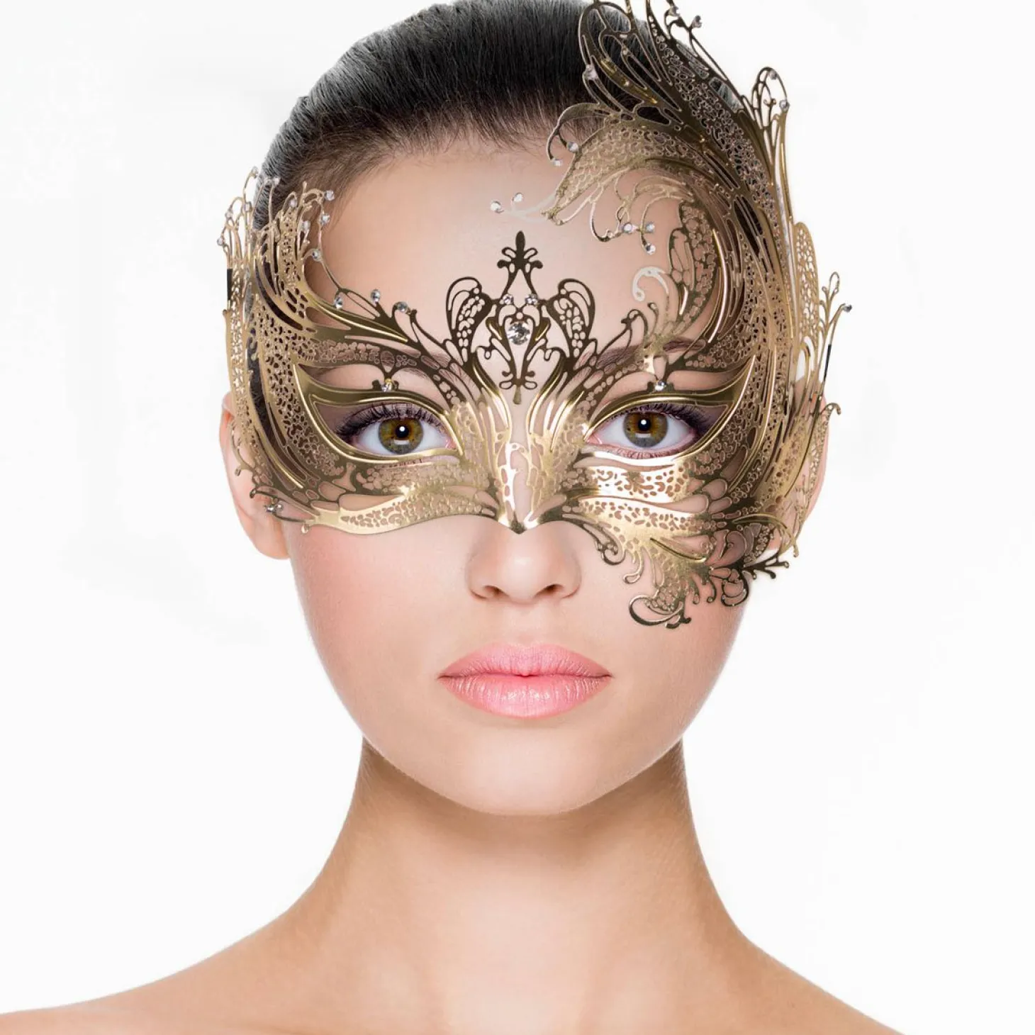 Easytoys Fetish - Masque de métal doré