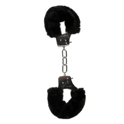 Easytoys Fetish - Menottes avec fourrure - Noir