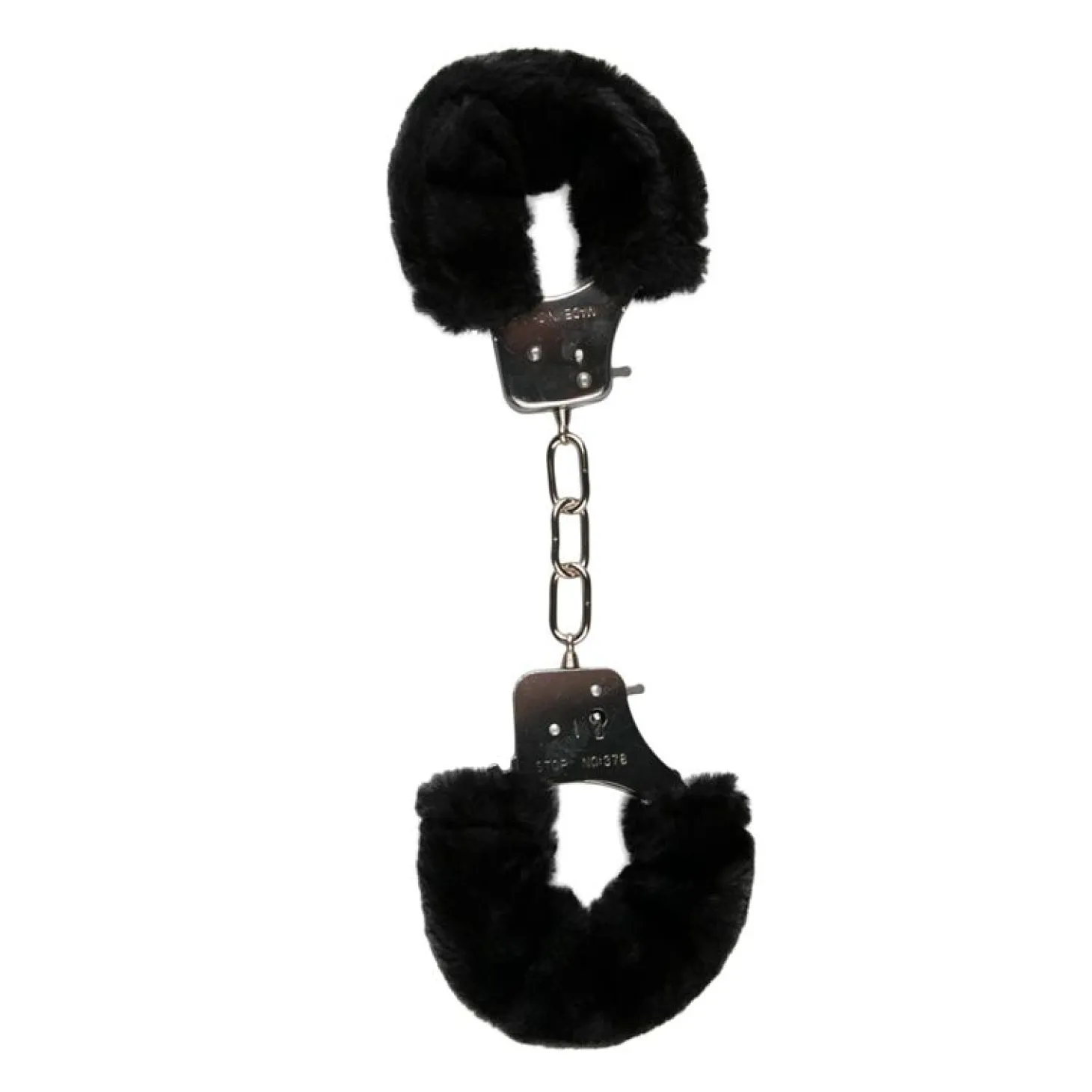 Easytoys Fetish - Menottes avec fourrure - Noir
