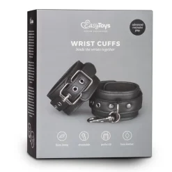 Easytoys Fetish - Menottes en similicuir - Noir