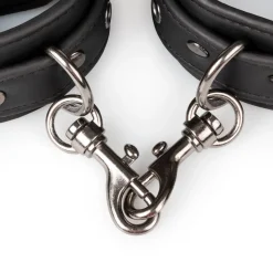 Easytoys Fetish - Menottes en similicuir - Noir