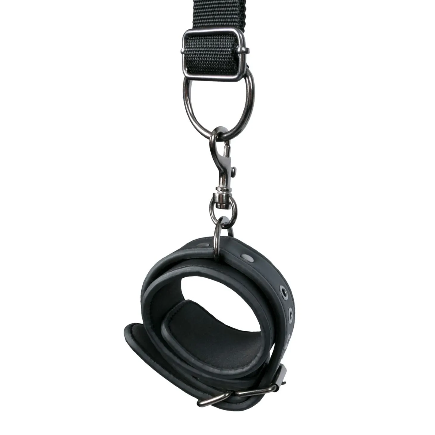 Easytoys Fetish - Menottes à sangles pour lit - Noir