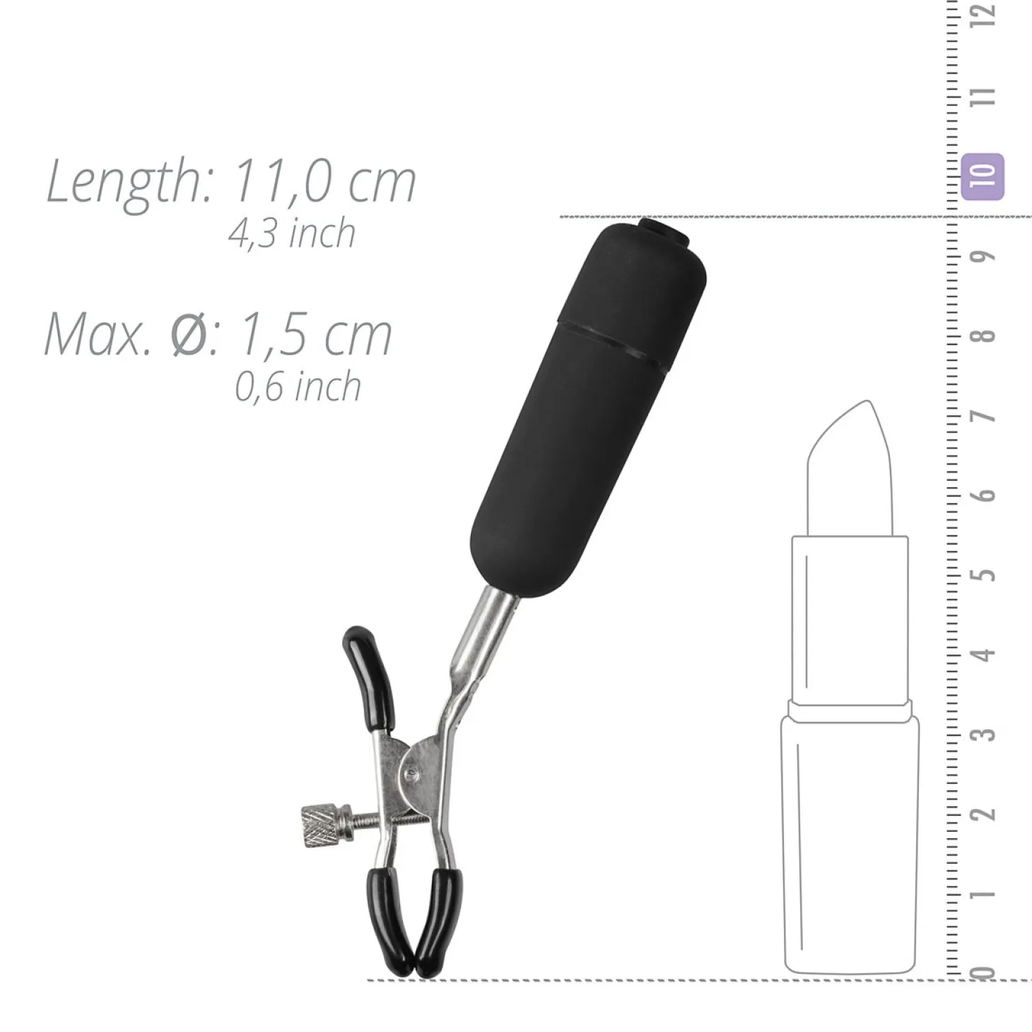 Easytoys Fetish - Pinces à tétons avec balles vibrantes