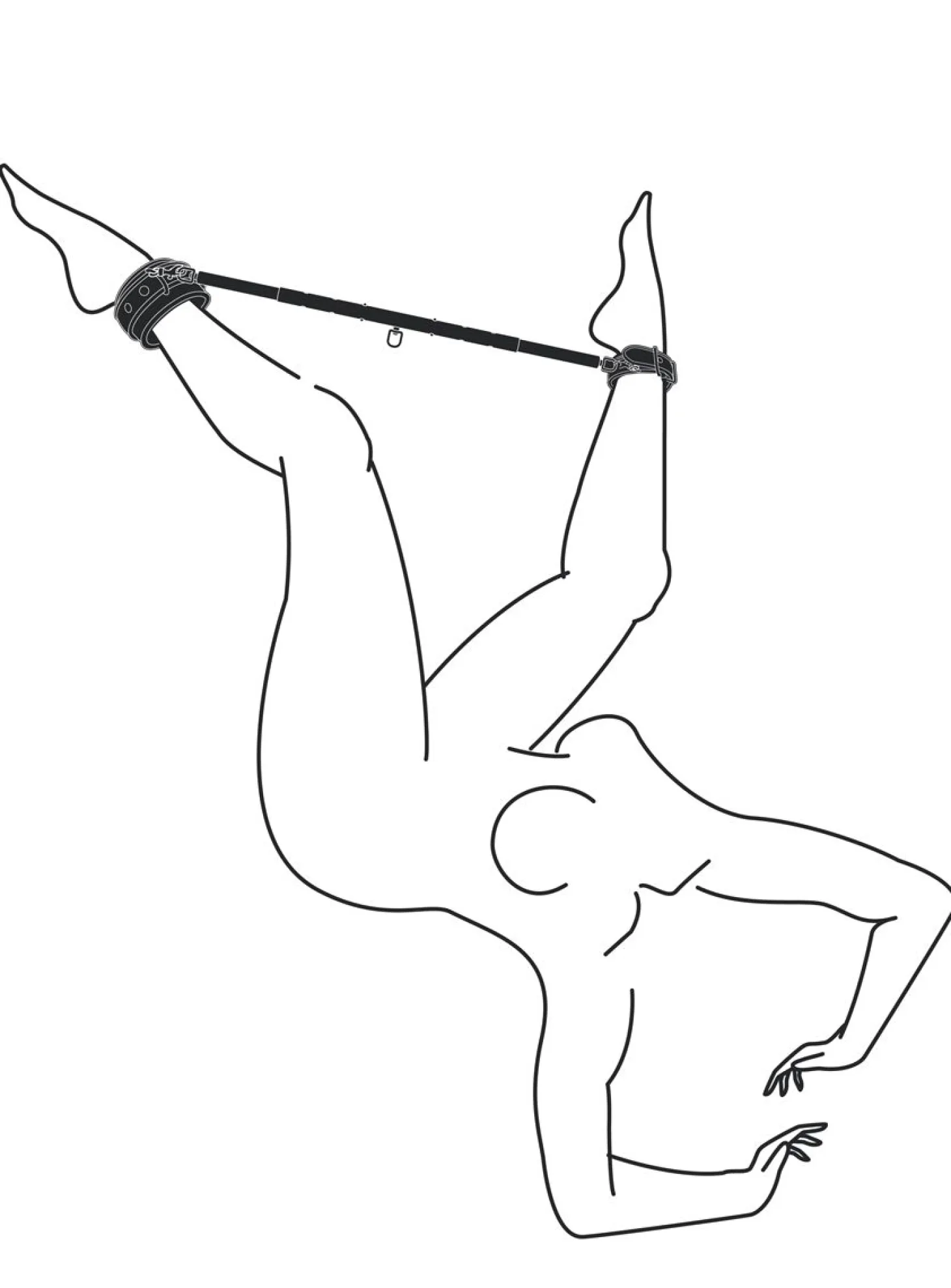 Easytoys Fetish - Set avec barre d'extension et menottes - Noir