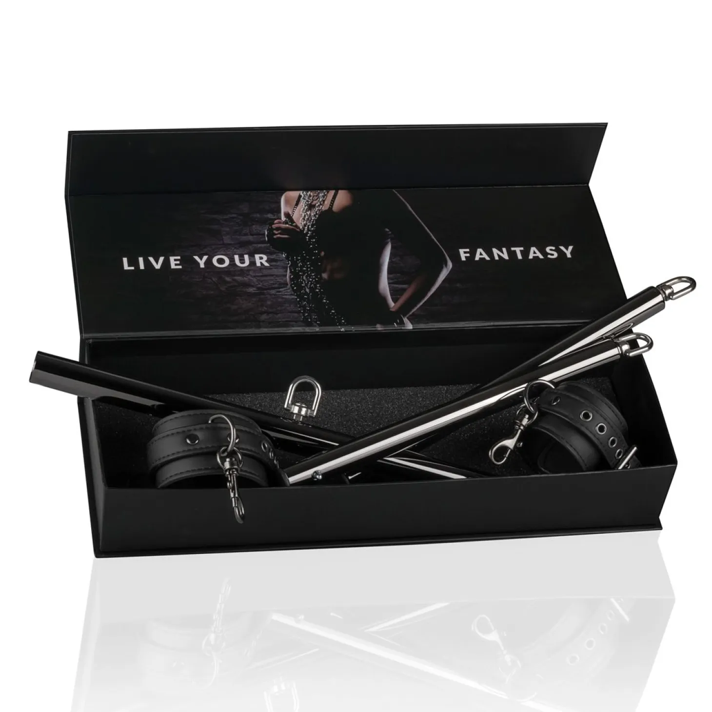 Easytoys Fetish - Set avec barre d'extension et menottes - Noir