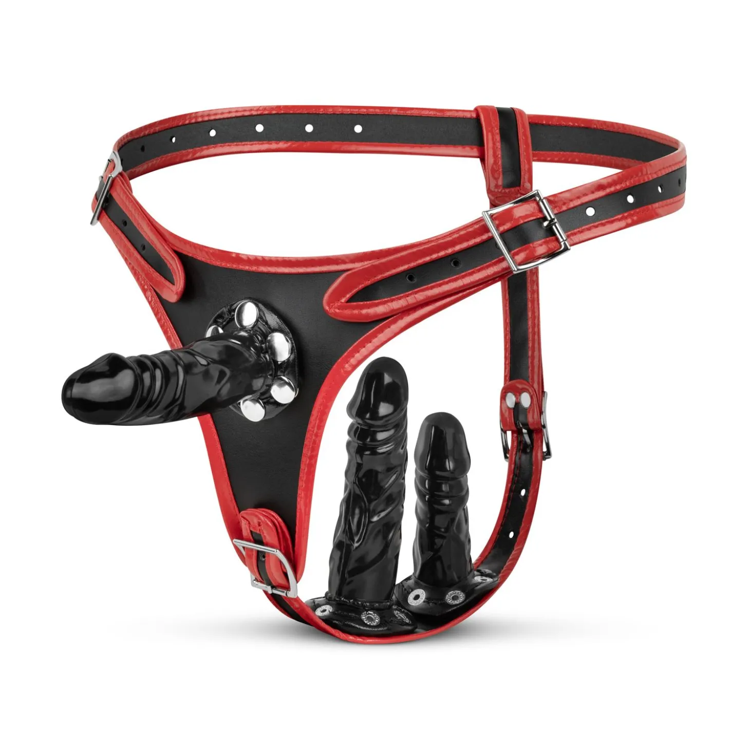 Easytoys Fetish - Triple Dildo Strap-On Harness