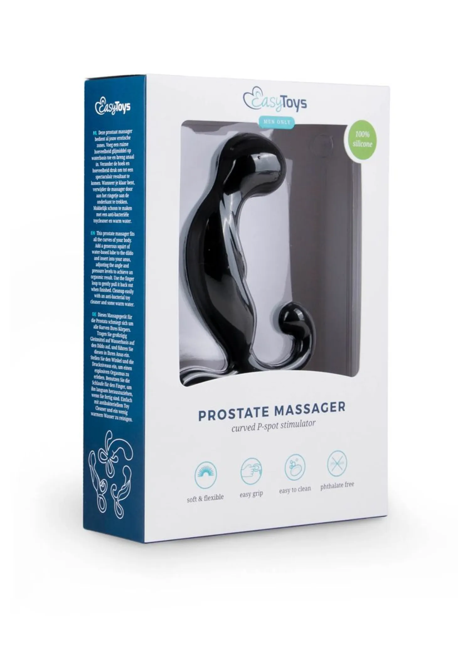 EasyToys - Gode de prostate courbé - Noir