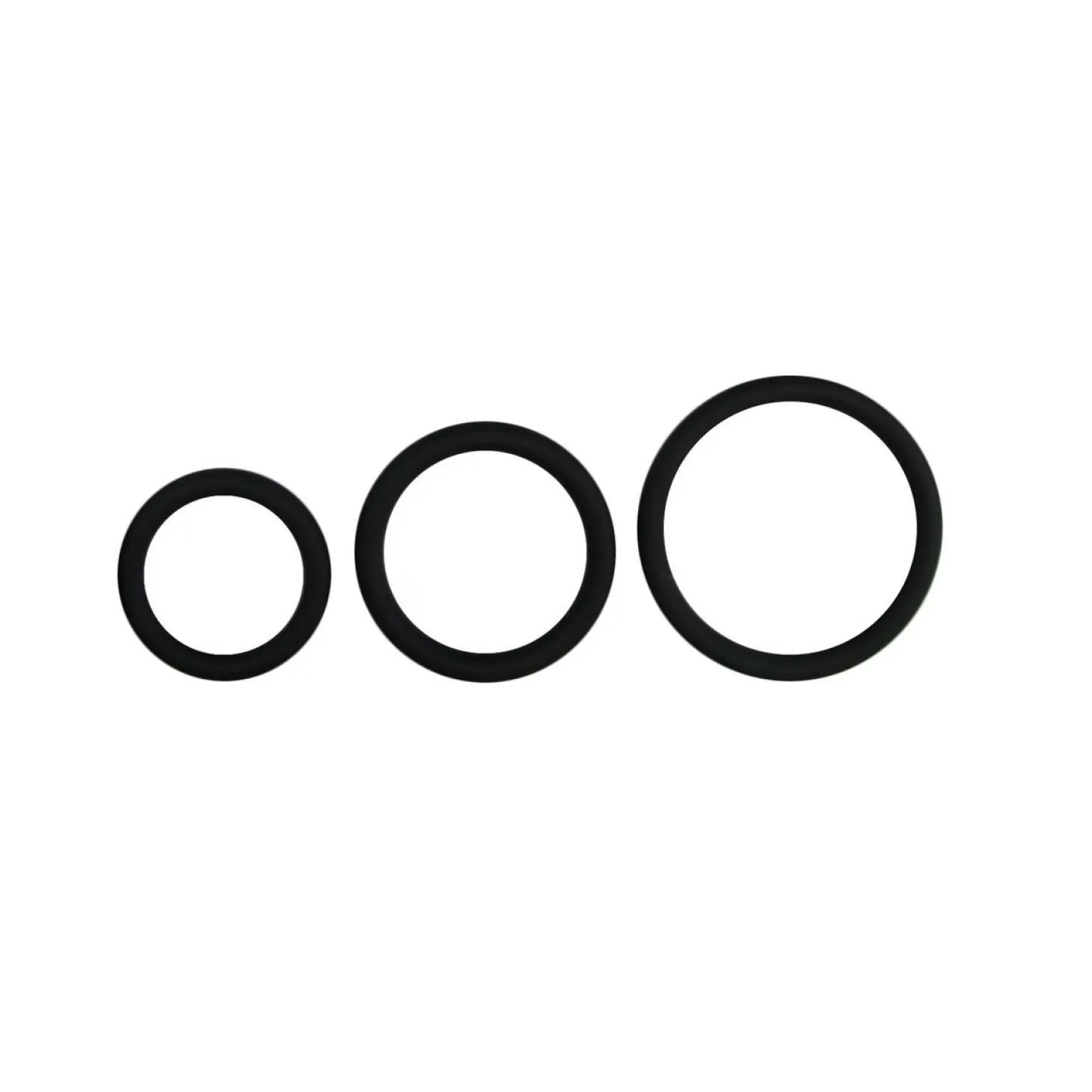 EasyToys - Kit cockring en trois tailles - Noir