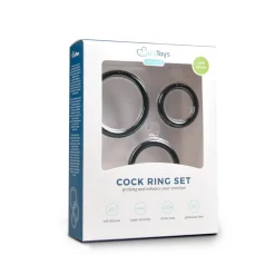 EasyToys - Kit cockring en trois tailles - Noir