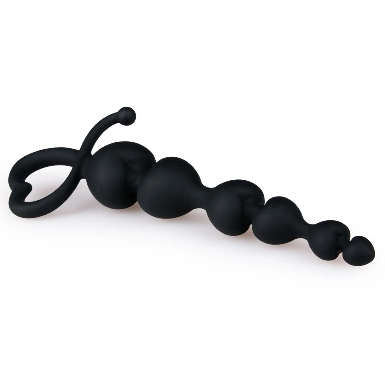 EasyToys - Perles anales avec poignée en forme de cœur - 18,5 cm