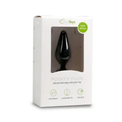 EasyToys - Plug anal noir avec anneau - Medium