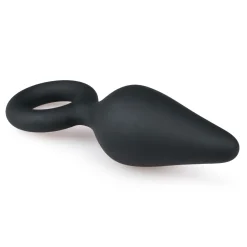 EasyToys - Plug anal noir avec anneau - Medium