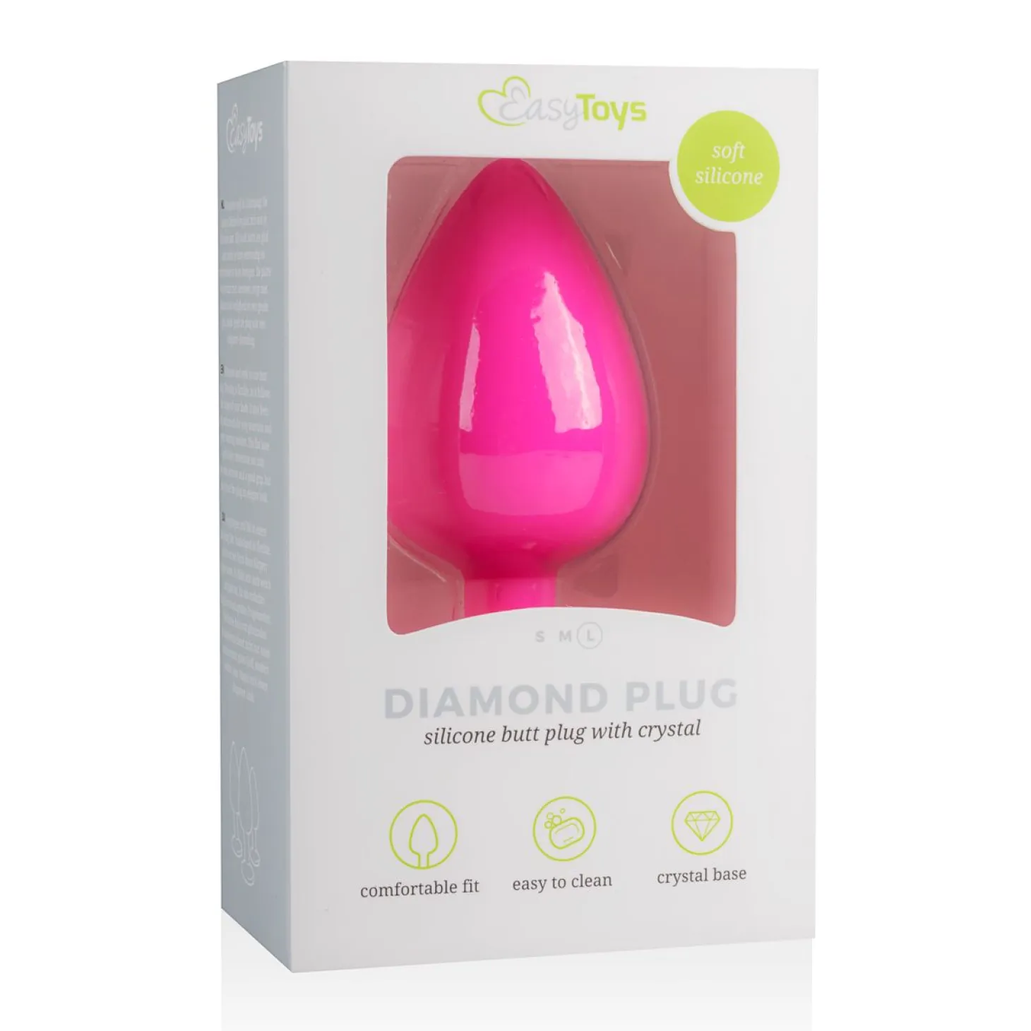 EasyToys - Plug à diamant taille L - Rose