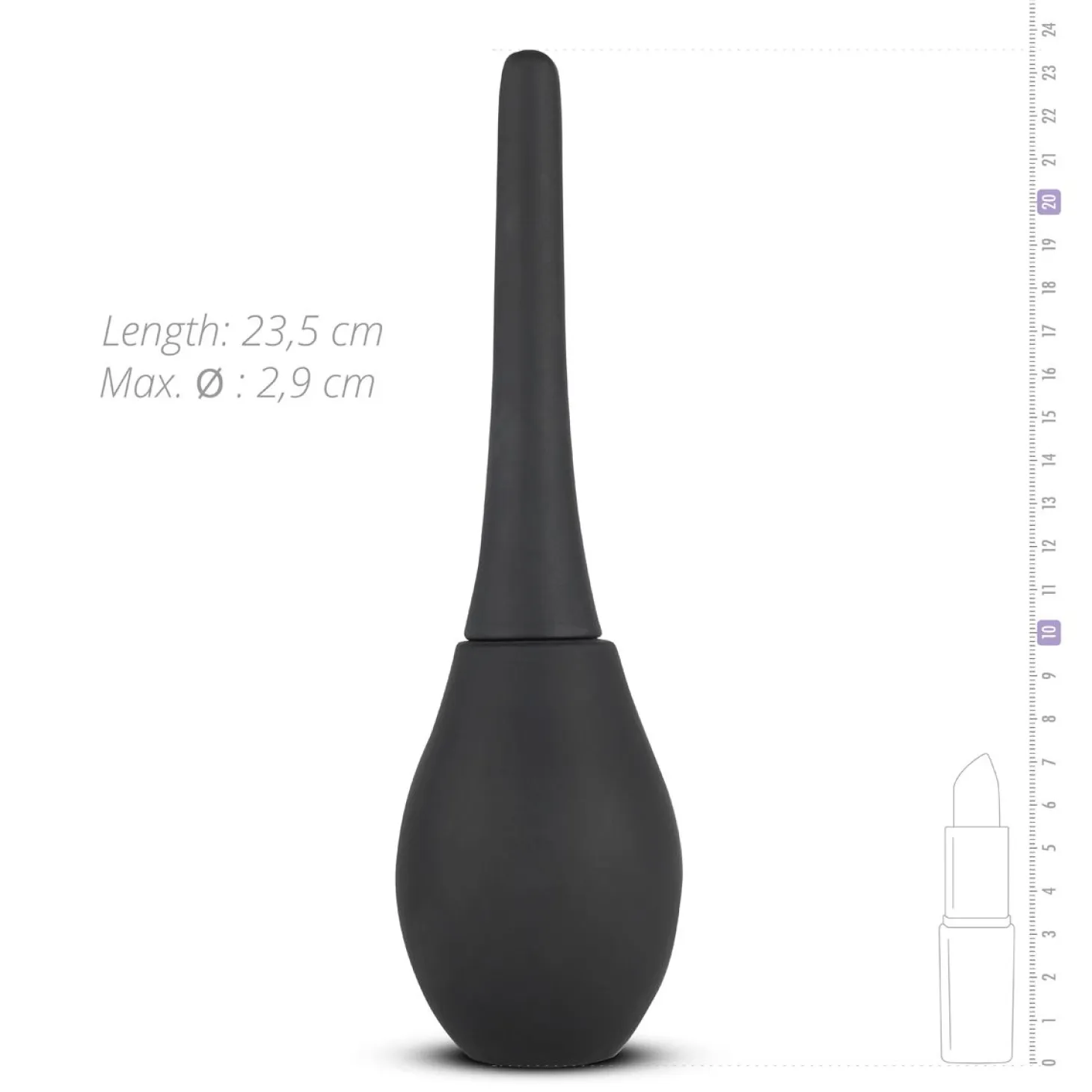 EasyToys - Poire à lavement en silicone - Noir