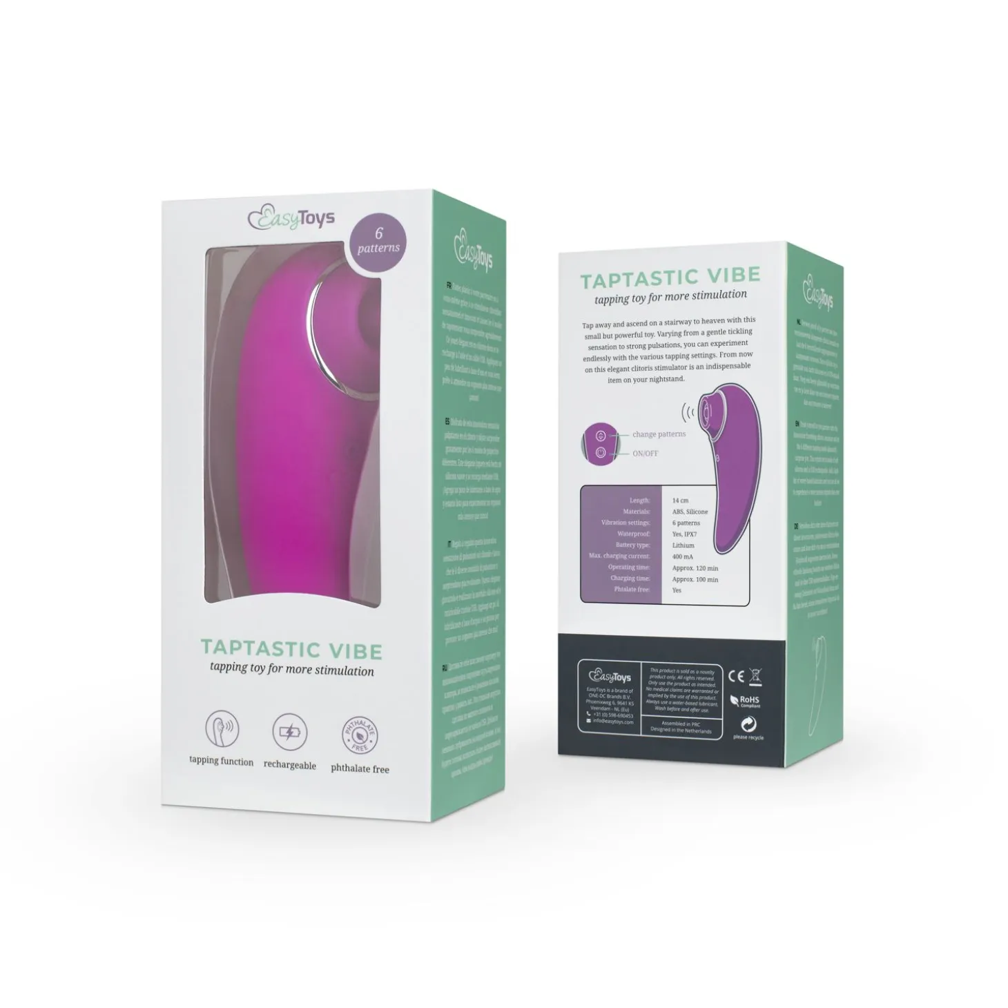 EasyToys - Stimulateur clitoridien Taptastic Vibe - Rose