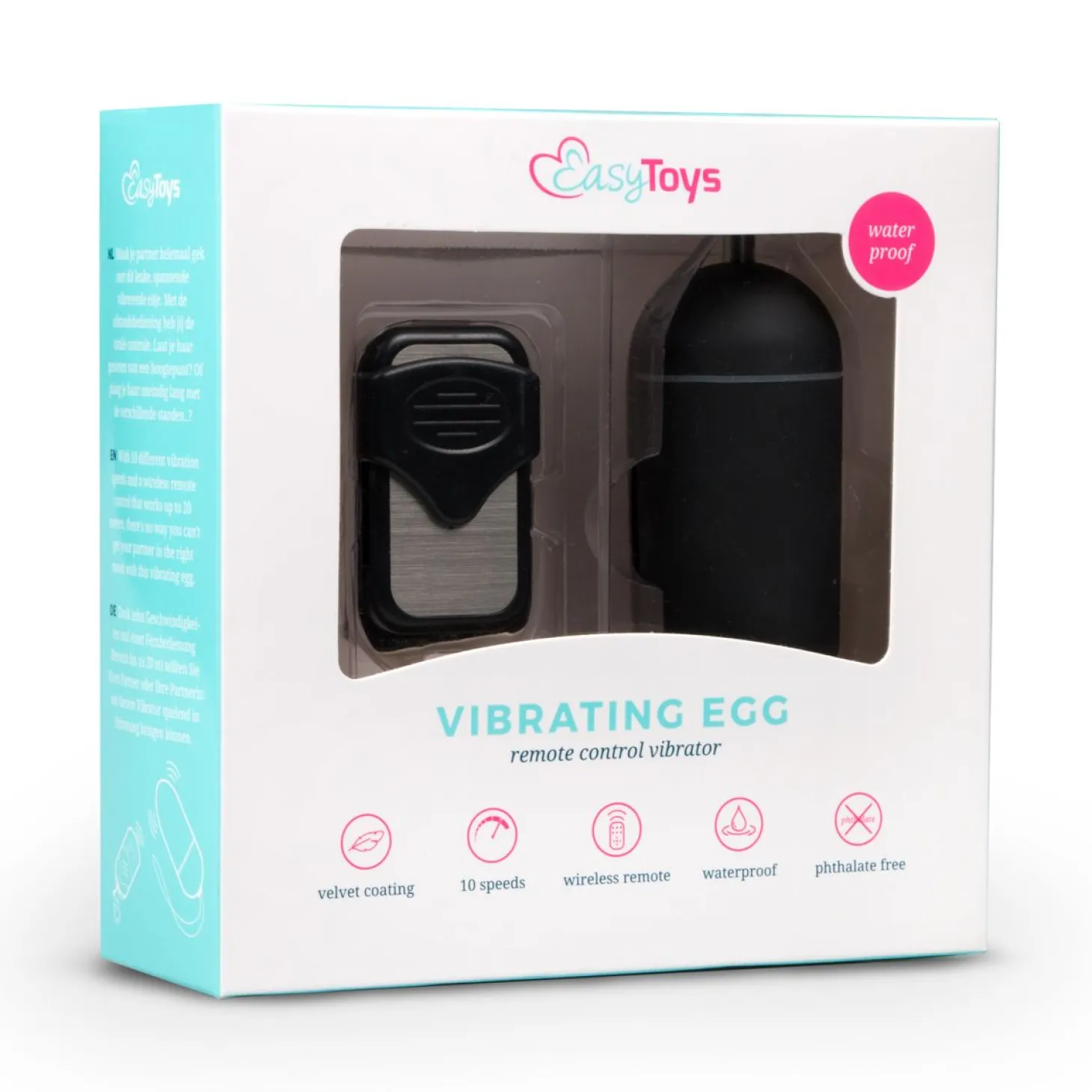 EasyToys - Œuf vibrant avec commande à distance - Noir