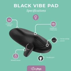 EasyToys – Vibe Pad Coussin Vibrant avec Télécommande – Noir