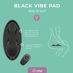EasyToys – Vibe Pad Coussin Vibrant avec Télécommande – Noir