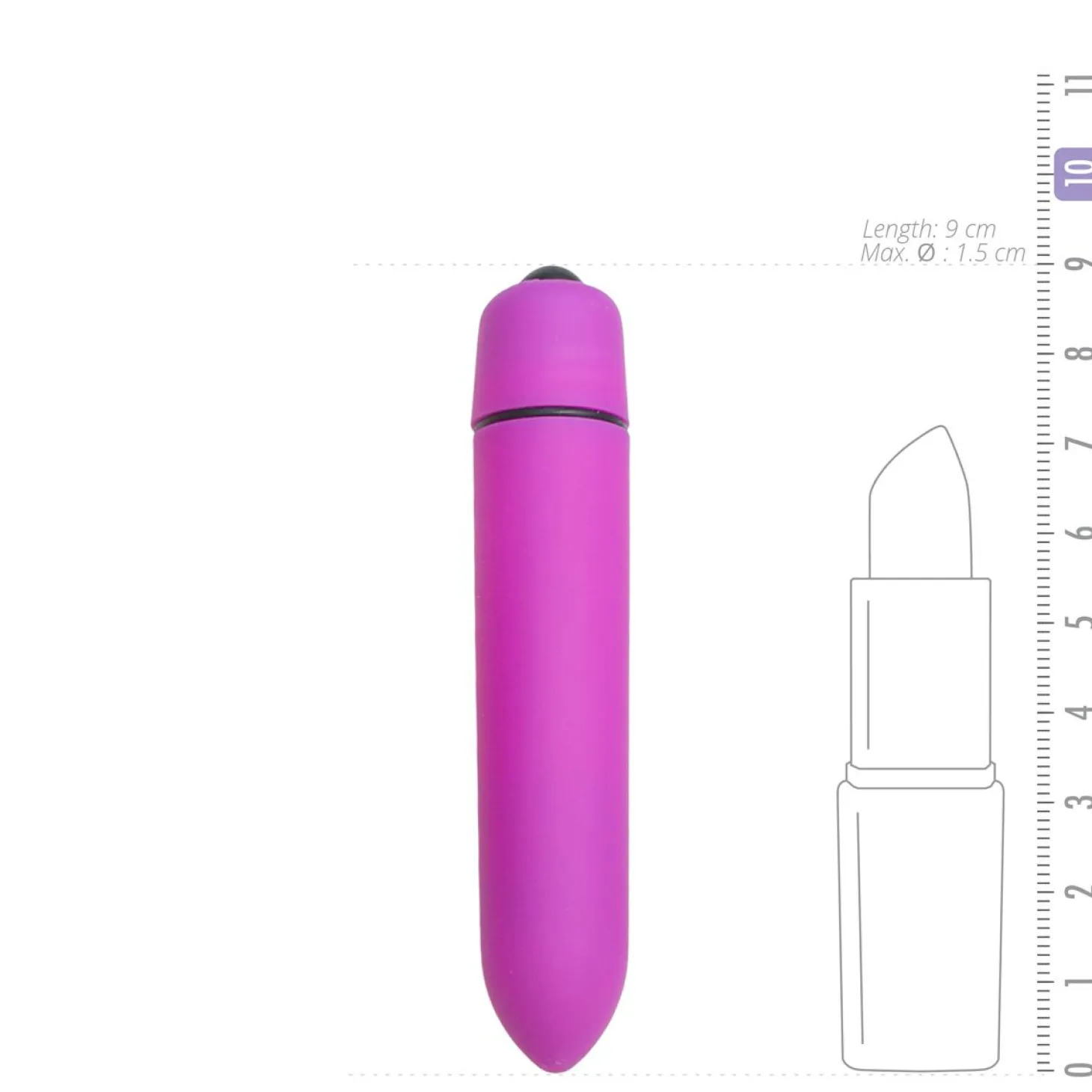 EasyToys - Vibromasseur bullet 10 vitesses - Violet