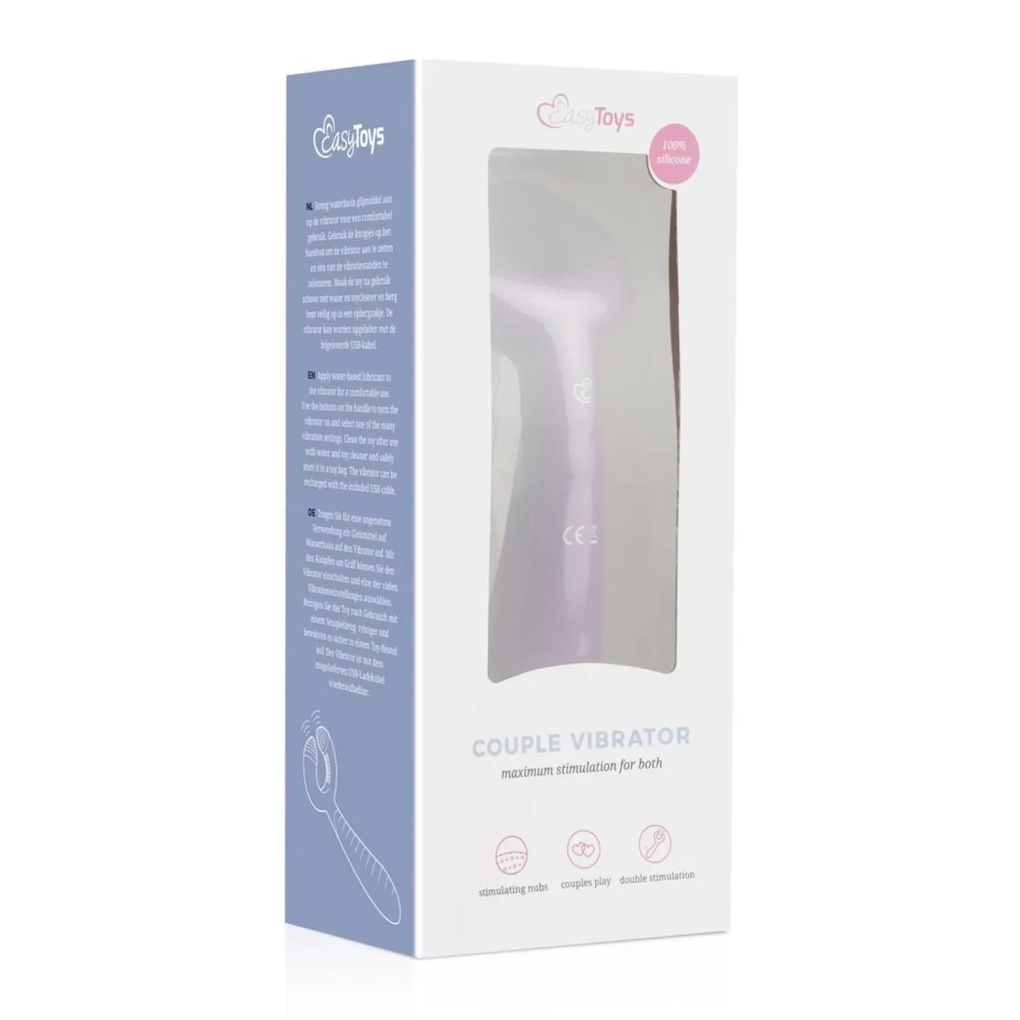 EasyToys - Vibromasseur pour couples - Violet