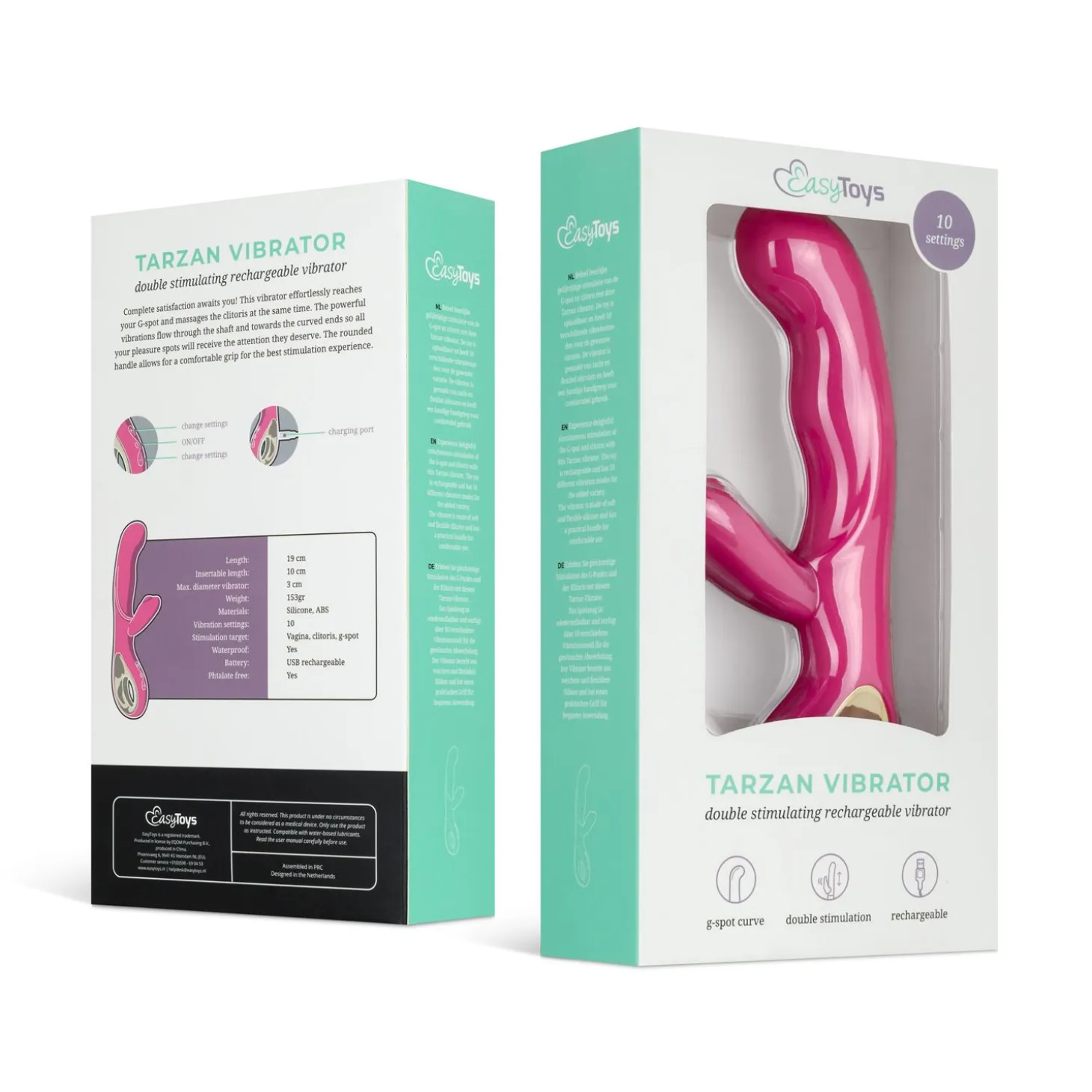 EasyToys - Vibromasseur rabbit de luxe - Rose