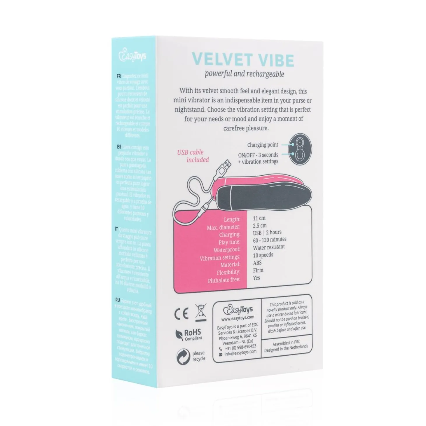 EasyToys - Vibromasseur ultradoux "Velvet Vibe" - Rose