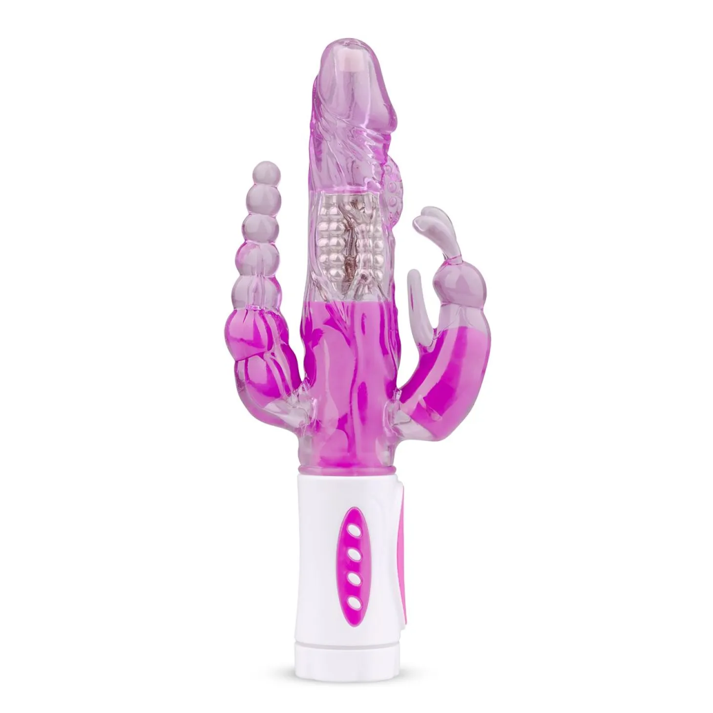 EasyToys - Vibro rabbit avec simulateur anal et clitoridien - Rose