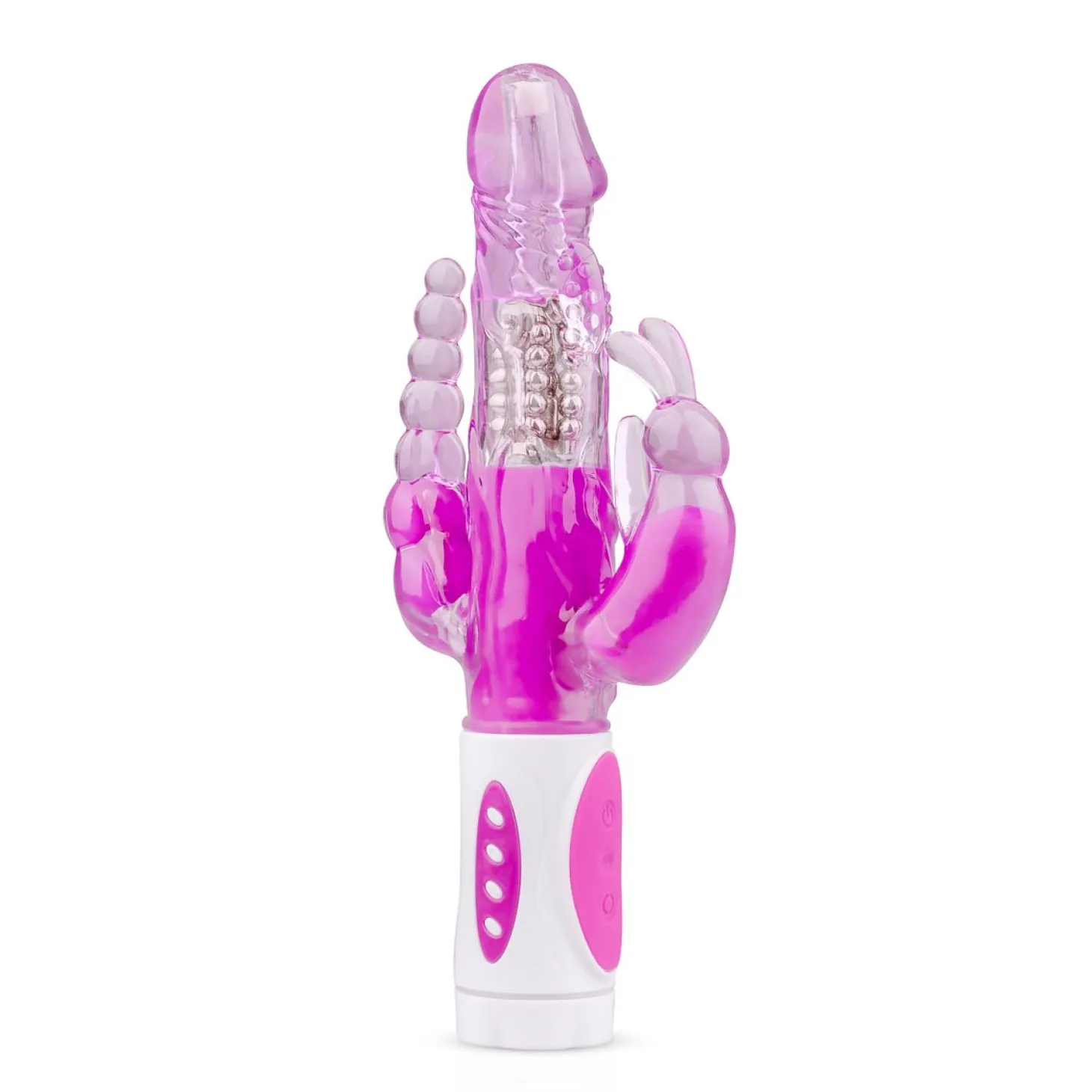 EasyToys - Vibro rabbit avec simulateur anal et clitoridien - Rose