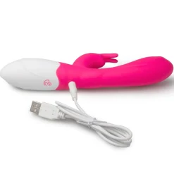 EasyToys - Vibro rabbit - Rose/Blanc