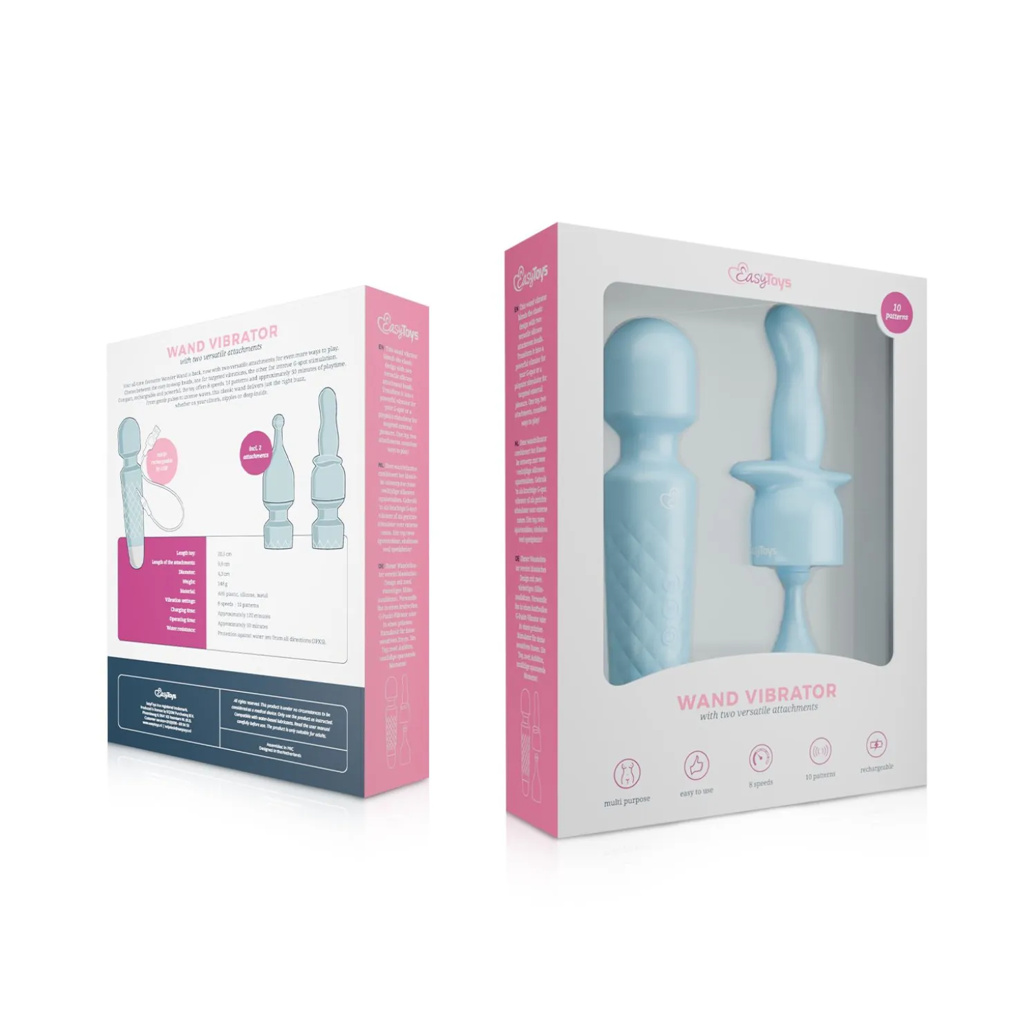 EasyToys – Wand Collection Mini Wand Vibrateur – Bleu